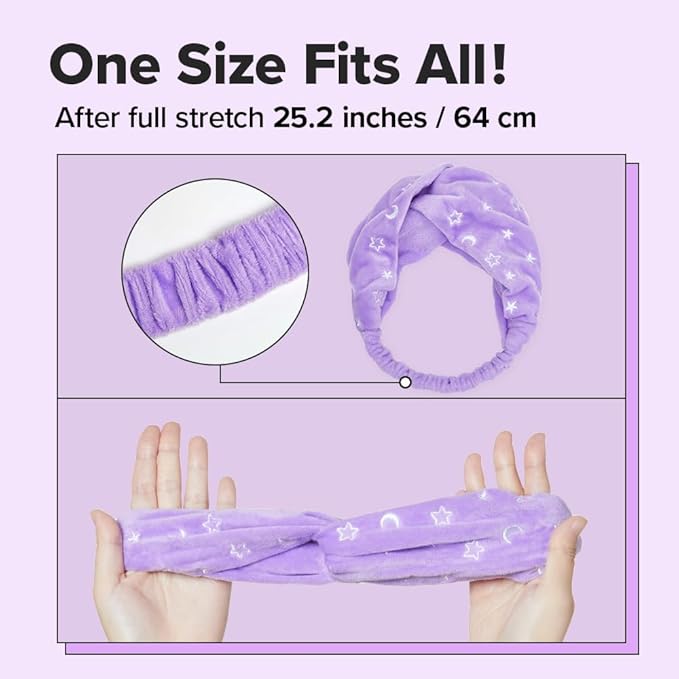 I DEW CARE Face Wash Headband - Twinkle Star | Adorable Design, Perfect for Washing & Cleansing, Makeup and Spa, Bath, Skincare, Quick Dry, Soft & Fuzzy, Non Slip, Teen Girls Stuff