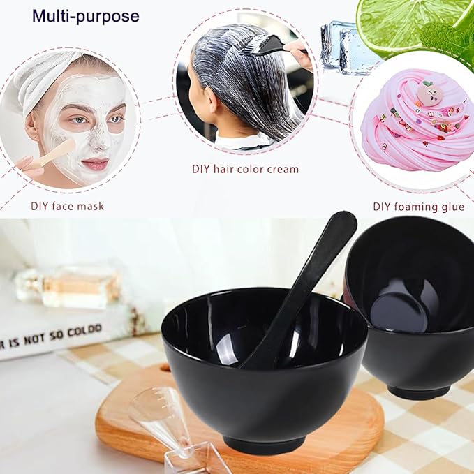 15 Pack Plastic Facial Mask Mixing Bowl, Mud Mask Mixing Bowl DIY Skin Care Mixing Tool Kit with Spatula - Cosmetic Beauty Tool for Home Salon