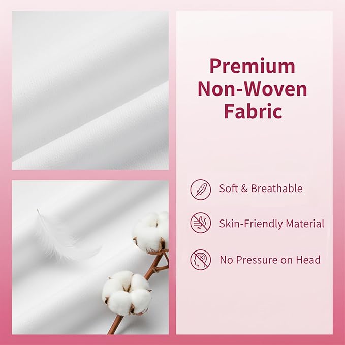 100 PCS Disposable Headbands for Spa, Stretch Non-woven Facial Headband Adjustable Single-Use Facial Headbands Esthetician Supplies Spa Headband for Beauty Salons and Home Care-White