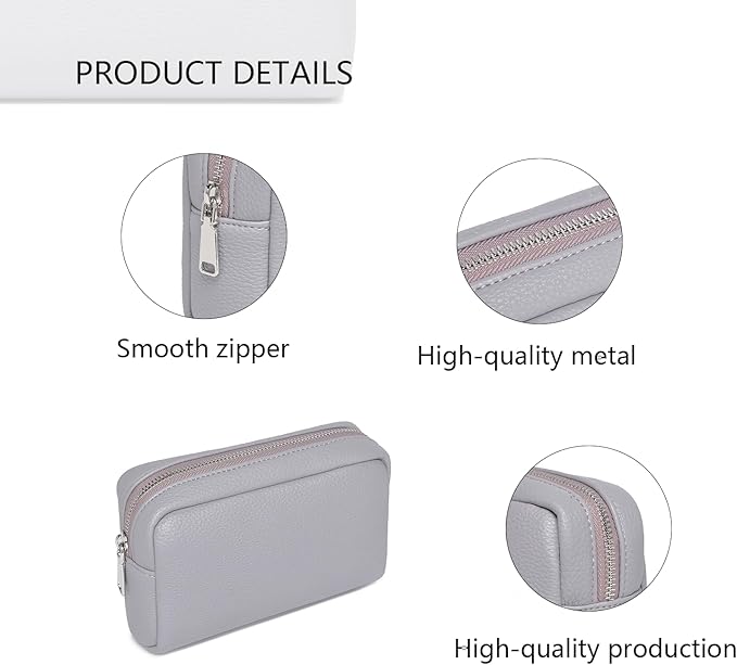 Makeup Bag Large Capacity Women's Classic Black Wash Bag Adjustable Partition Wash Brush and Cosmetic Carrying Bag (Taro Purple)