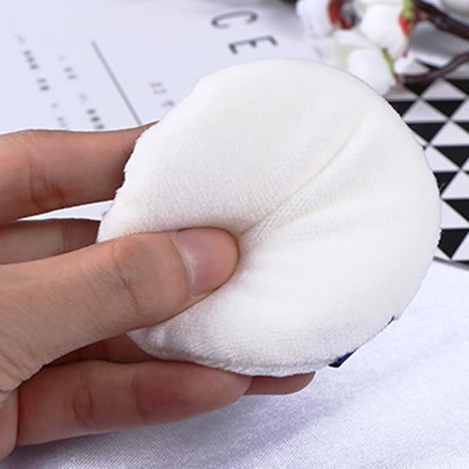 Powder Puff 3 Pieces 3 Inch Soft Powder Makeup Puffs Pads Makeup with Ribbon Face Powder Puffs for Loose and Foundation (3PCS Large Size 3 Inch)
