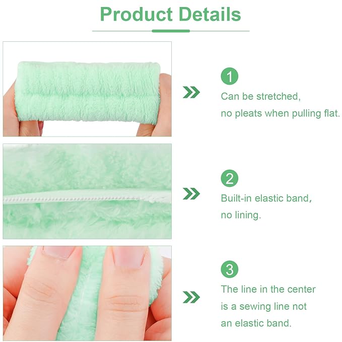 Chanaco Spa Frog and Snail Hair Accessories for Women and Girls - Headband and Wristband Set for Makeup, Skincare, and Face Washing