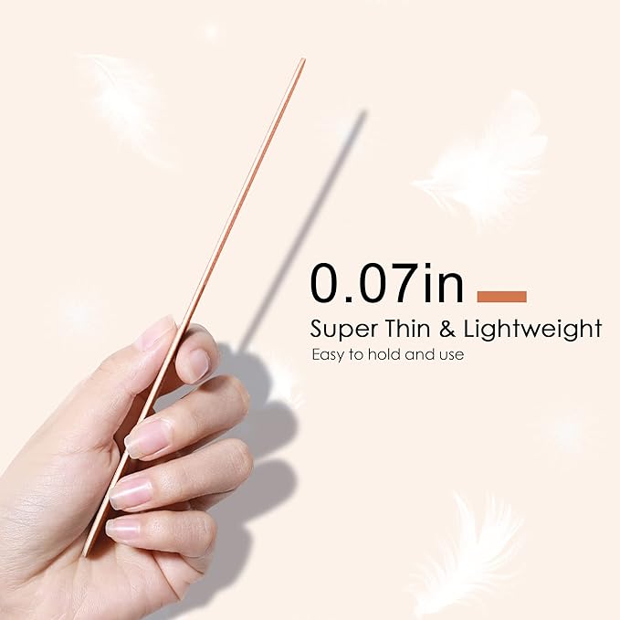 Canvalite Nail File Large Emery Boards for Nails, 180 Grit Nail Files for Natural Nails, Thin Emory Nail File Pack Manicure Tool for Home Use 12PCS