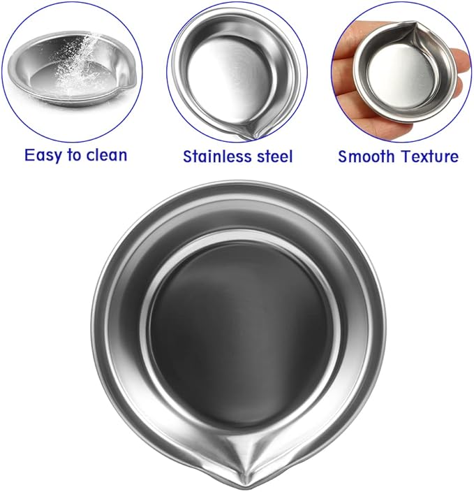 30 PCS Stainless Steel Painting Color Palette, with Mouth 1.7 in Painting Trays Make-Up Pallets Mini Metal Paint Mix Watercolor Palette Set for Artist Art and Crafts Supplies