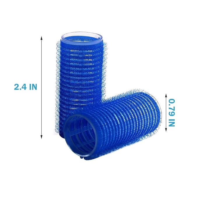 ADMIRING 12PCS Flexi Rod Hair Roller For Medium Short Hair, Heatless Roller Hair Curler For Bangs, Aquamarine blue