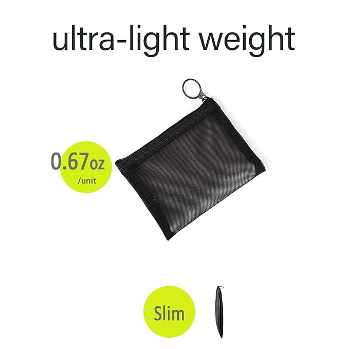 patu Zipper Mesh Bags, Size M / A6, 5 Pieces, Beauty Makeup Cosmetic Accessories Organizer, Travel Toiletry Kit Set Storage Pouch, Assorted Colors