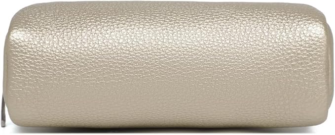 Makeup Bag Large Capacity Women's Classic Black Wash Bag Adjustable Partition Wash Brush and Cosmetic Carrying Bag (Pearl White Tea)