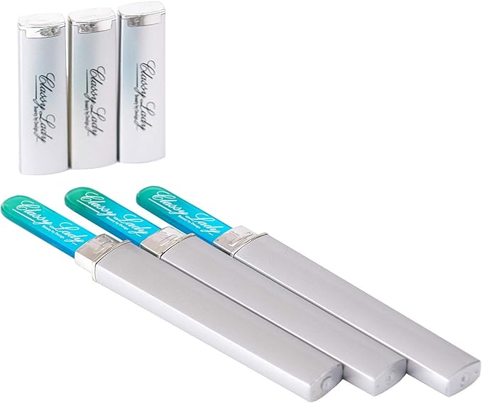 ClassyLady Beauty Glass Nail File Blue 3 Pack