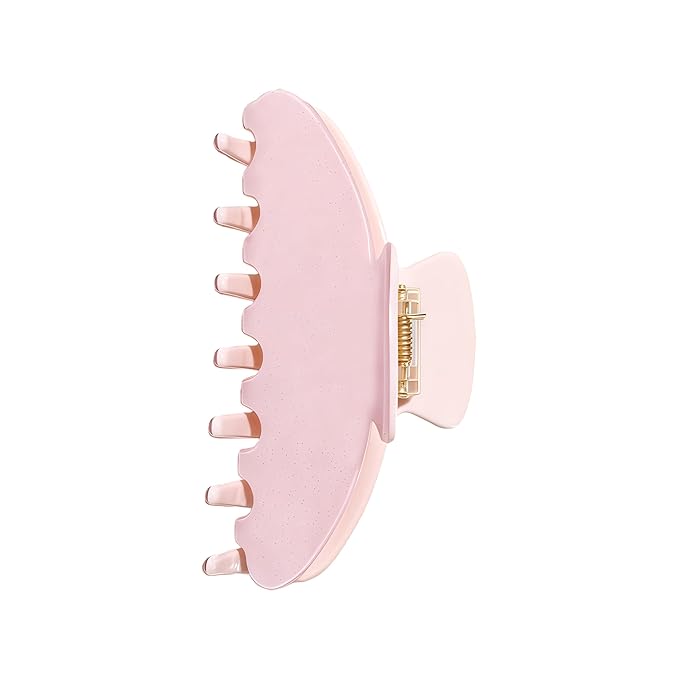 Durable Acetate Hair Clips - 4-Inch Sequin Powder Claw Clips for Fine and Thick Hair (Sequin powder)