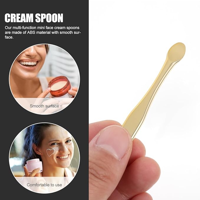 10Pcs Facial Mask Spoons Abs Cosmetic Cream Spatulas Mini Skincare Tools for Even Application Mixing Sampling Eye Cream