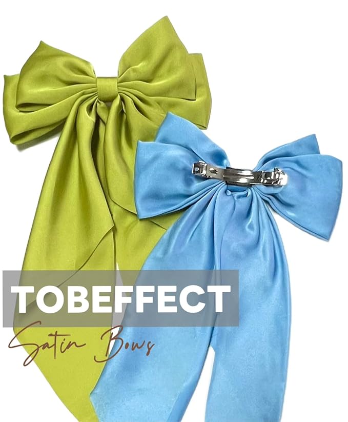 Hair Bows for Women Hair Ribbon Bow Hair Clips with Long Tails Vintage Hair Accessories for Women