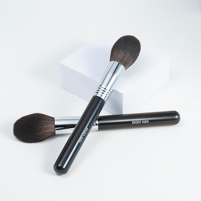 ENZO KEN Powder Brush, Highlighting Brush, Contour Brushes, Face Blending Brush, Fluffy Blush Brush for Cheeks, Nose Highlighter Brush. (908B)