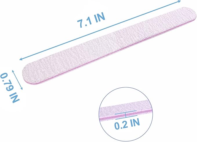 80/80 Grit Nail Files (50 Pcs), Emery Boards for Acrylic Nails and Gel Nails, Coarse Nail File Double Sided 80 Grits Emory Professional Nail Filers Pack Reusable Washable Manicure Gray