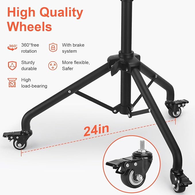 Salon Tray Cart on Wheels, Aluminum Tattoo Tray with Storage Platform, Adjustable Height Service Rolling Tray, Storage Tray Accessory for Salon Spa Dental Use, Rolling Tray Cart