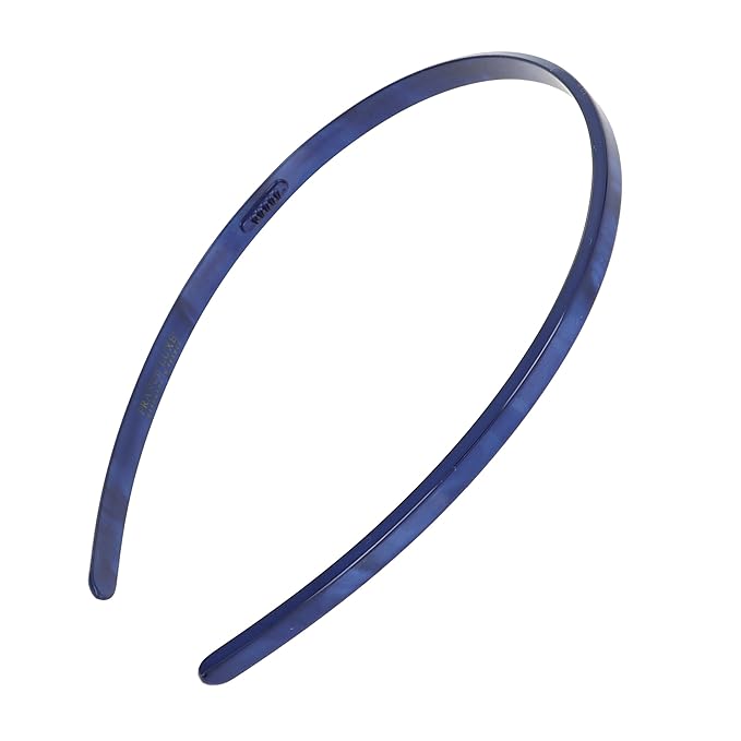 France Luxe Ultracomfort Thin Headband, 1/4”, French Classic, Non Slip Skinny Headbands for Women With Gentle Teeth, Flexible Plastic, Women's Hair Accessories, Nacro Ocean