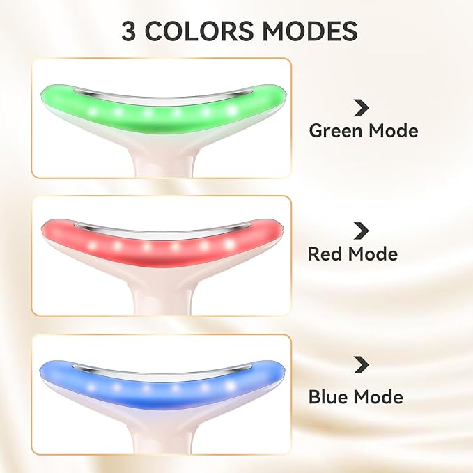 Neck Face Massager, Portable Face Sculpting Tool, 3 Modes Facial Massager, Face Massager Tool for Skin Care (Nude)