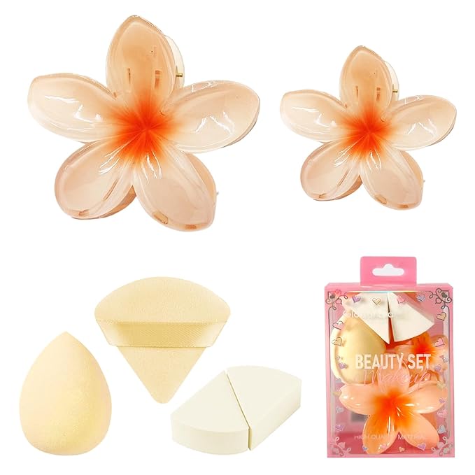 5 Pcs Skincare Headband Set, Face Washing Headband with Wristbands, Hair Claw Clips & Hair Ties, Spa Headbands for Women Girls, Perfect for Facial, Makeup, Shower, Gift Ready Box