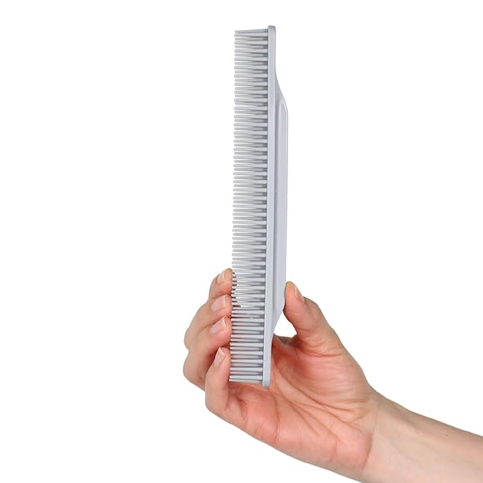 Allegro Combs 3 Row Detangling Comb, Wide Tooth Curl Defining Brush for Women's Curly Hair, Perfect for Stylists, Made in USA, 1 Piece (Gray)