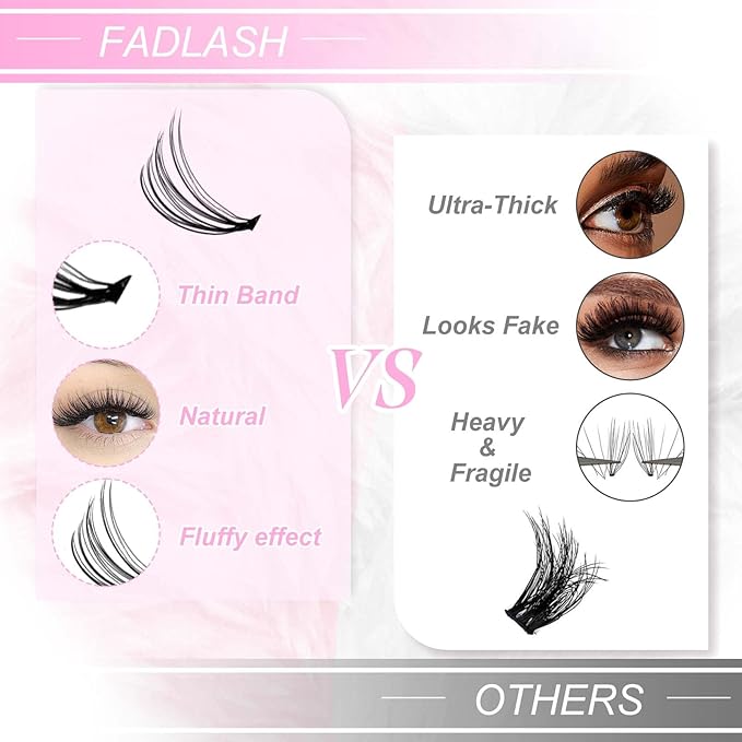 Individual Lashes Large Tray D Curl Lash Clusters 10D 20D 30D 40D Individual Lash Extensions Cluster Lashes Lash Extension Supplies Eyelash Clusters (20D-0.07D, 14mm)