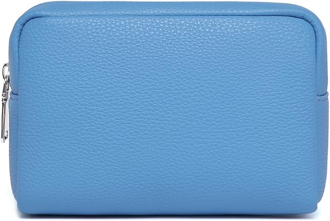 Makeup Bag Large Capacity Women's Classic Black Wash Bag Adjustable Partition Wash Brush and Cosmetic Carrying Bag (Gentian Blue)