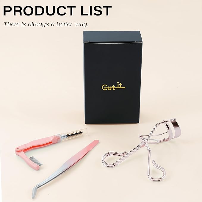 3-in-1 Eyelash Curler Set w/3 Replacement Pads (Soft/Medium/Firm) - Professional Lash Curler for Natural, Fake, Curly or Straight Lashes, Suitable for Professional Salon or Home Use