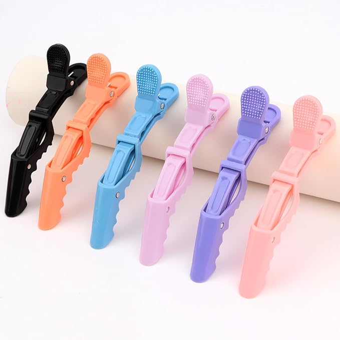 24 Pack Alligator Hair Clips, Professional Clips for Hair Sectioning, Hair Styling Accessories for Women Men Girls Teens,Multicolor（Blue，Black，Purple ，Light Purple ，Orange）