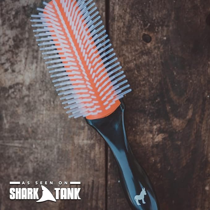 Pete & Pedro Premium Cushion Men’s Styling Hairbrush & Classic Comb Set | 9-Row 8” Brush & 7” Retro Hair Comb | Great for Detangling Curly, Straight, Thin & Thick Hair Styles | As Seen On Shark Tank