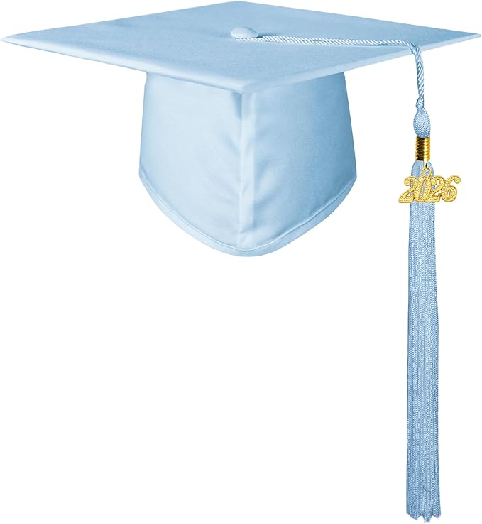 GraduationMall Matte Graduation Cap with 2026 Tassel for High School & Bachelor