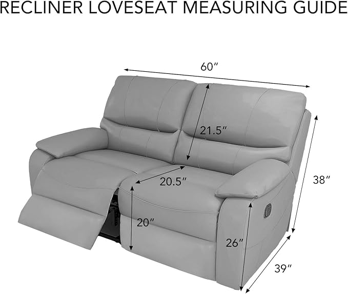 PureFit Super Stretch Loveseat Recliner Sofa Couch Cover with Pocket – 2 Seats Non Slip Soft Sofa Slipcover, Washable Reclining Furniture Protector for Pets (Recliner Loveseat, Grayish Green)