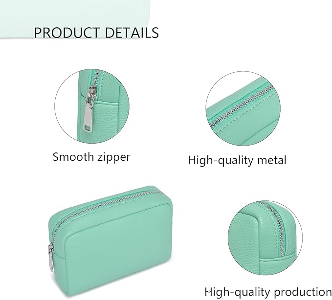 Makeup Bag Large Capacity Women's Classic Black Wash Bag Adjustable Partition Wash Brush and Cosmetic Carrying Bag (Light green)
