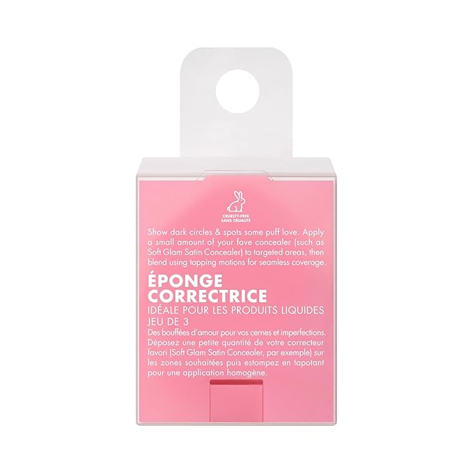 e.l.f. Pillow Puff Concealer Sponge, Beauty Blender For Streak-Free, Even, Makeup Application With Airbrushed Finish, Latex-Free, Vegan & Cruelty-Free