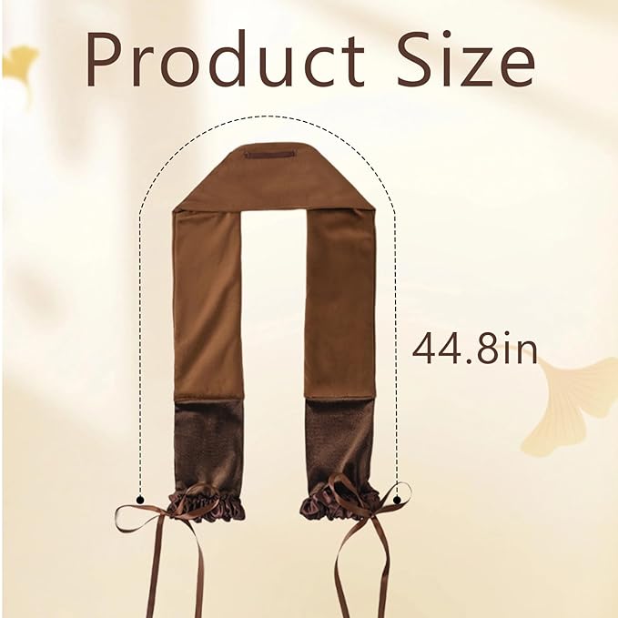Curling Tie New Hair Curlers to Sleep in, Heatless Curls Overnight Headband, Soft Ribbon Wrap for Long Hair, Perfect Natural Curls Bouncy Curly Hairstyle Hair Suitable for All Hairs Types(Brown)