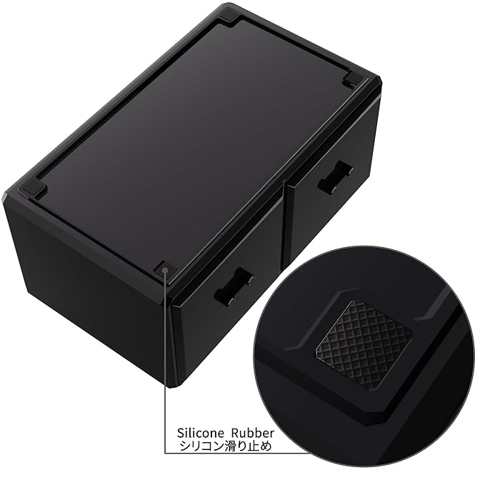 Readaeer Makeup Cosmetic Organizer Storage Drawers Display Boxes Case with 12 Drawers (Black)