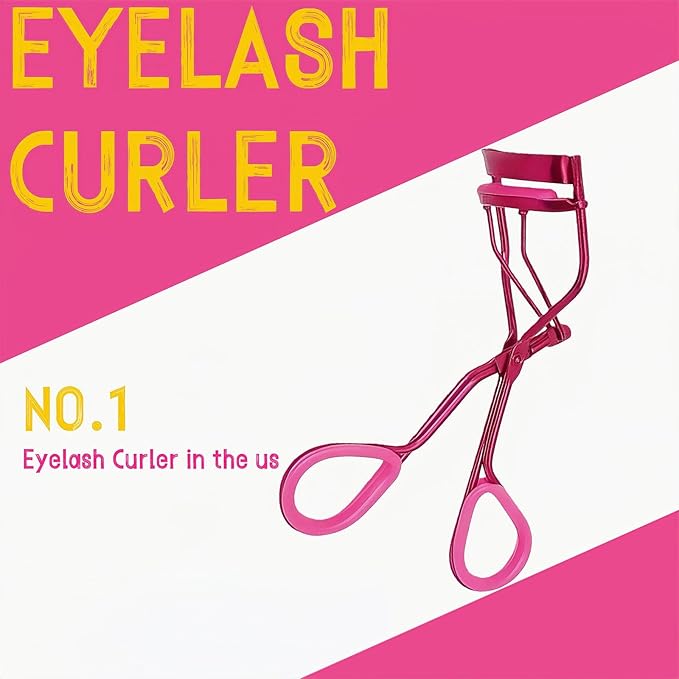 Professional Eyelash Curler with Lash Comb – Award-Winning Design – Pinch-Free, Effortless Curl for a Lash-Lift Effect in Seconds, Perfect for Home or Travel, Rose