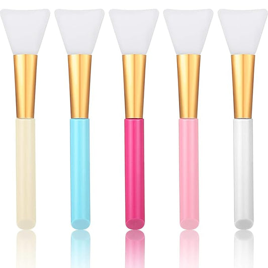 Patelai 20pcs Silicone Face Mask Applicators Soft Face Mask Brushes Facial Mud Clay Beautytools for Sleeping Mud Hairless Body Lotion Body Butter