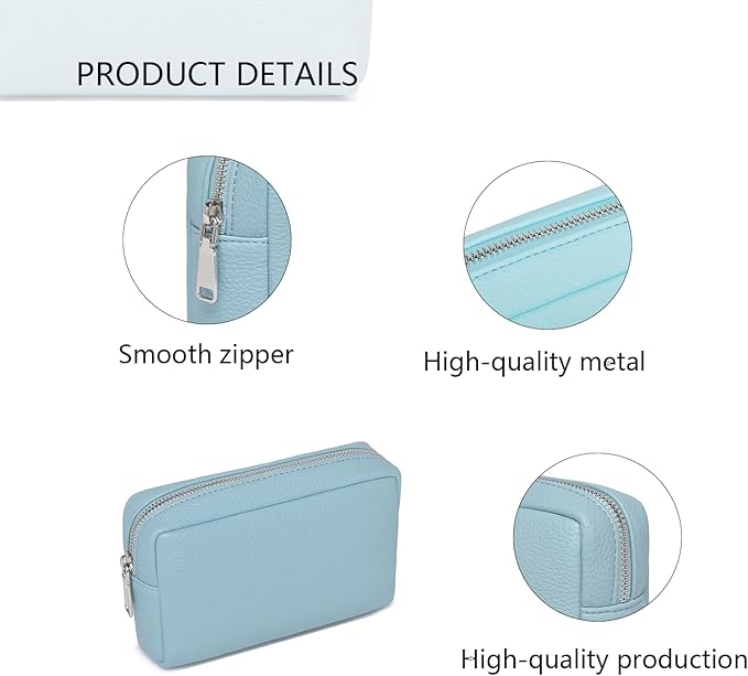 Makeup Bag Large Capacity Women's Classic Black Wash Bag Adjustable Partition Wash Brush and Cosmetic Carrying Bag (Phthalocyanine blue)