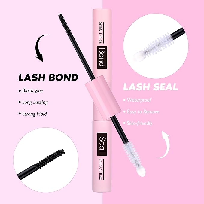 Lash Clusters Kit with Spikes Wispy Lash Extension Kit with Bottom Lashes 100D Eyelash Clusters 380PCS Volume Eyelash Extension Kit Spiky Lashes Clusters Kit with 2-IN-1 Lash Glue, Tweezers