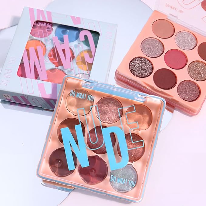 High Pigment 9-Color Rose Nude Brown Eyeshadow Palette–Matte, Shimmer & Glitter Shades Eye Shadow Kit,Long-Lasting Warm Neutrals for Soft Glam&Daily Wear,Blendable Travel-Friendly-Mauve Pink Burgundy