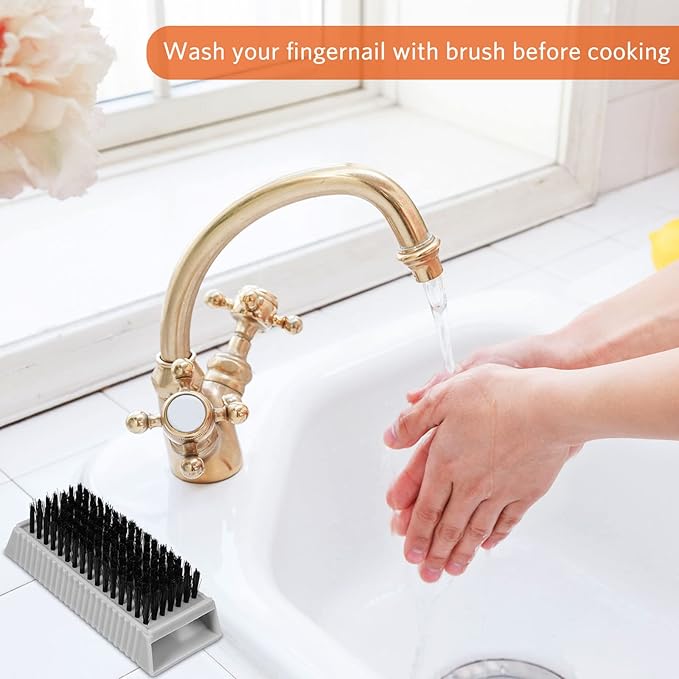 5 Pieces Nail Brush for Cleaning Fingernails Hand Scrub Brushes for Cleaning Fingernail for Men Non Disposable Scrub Brush Heavy Duty Plastic for Hands Nail