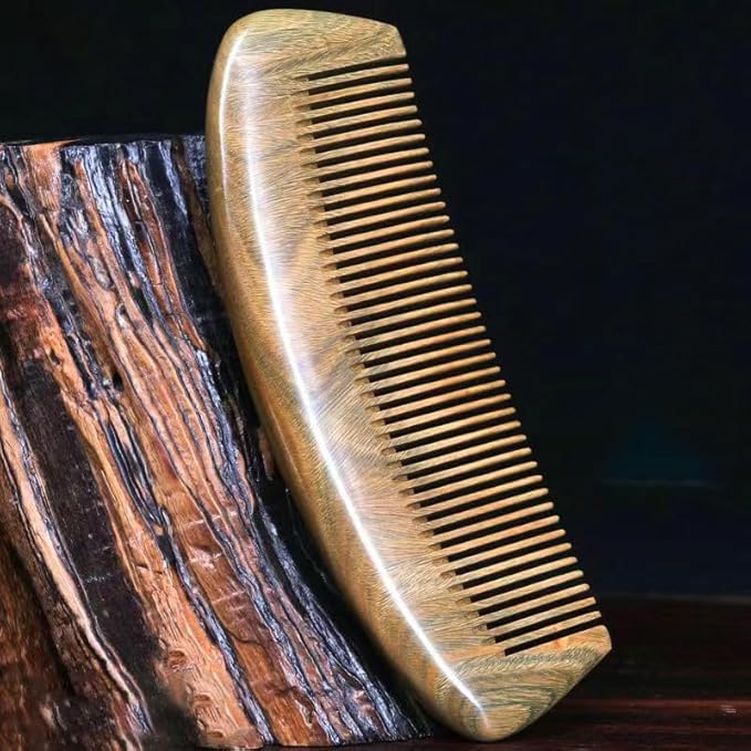 Wooden Hair Comb,Fine Middle Wide Tooth Wood Comb Set for Women Men,Detangling Styling Wet or Dry Curly Thin Thick Wavy Straight Hair Comb,Anti Static Heat Resistant Comb,Birthing Comb,3 Pieces