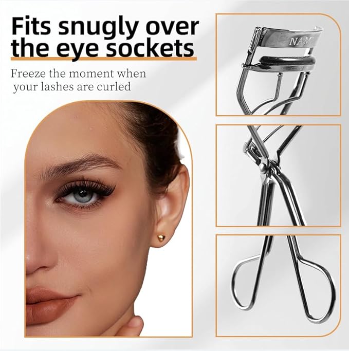 Obsidian Grey Edition Premium Eyelash Curler – Soft Grip. Precision Curl. Lasting Lift. Travel Friendly. Holiday Gift Ready Packaging. Extra Silicone Refills