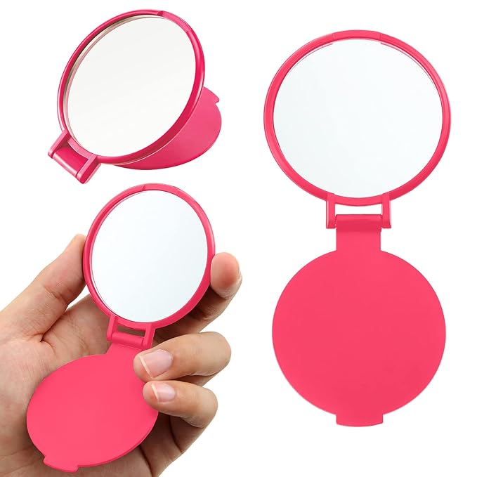36 Pcs Compact Mirror Bulk Portable Round Makeup Mirror Mini Foldable for Purse Women Travel Daily Use Mother‘s Day Gifts (Pink,Purple,Green,Blue)