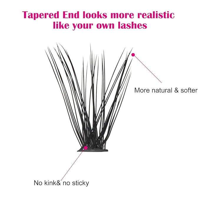 Lash Clusters 10D 20D 30D 40D Individual Lashes Wispy Cluster Lashes DIY Eyelash Extension Eyelash Clusters Individual Lash Extension Supplies (40D-0.07D, 10mm)