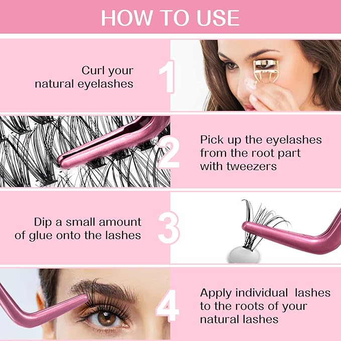 280 Pcs Individual Lashes 30D-C-0.07-12 Cluster Lashes C D Curl Wispy Lashes Bottom Lashes DIY Lashes At Home（30D-C-0.07-12）