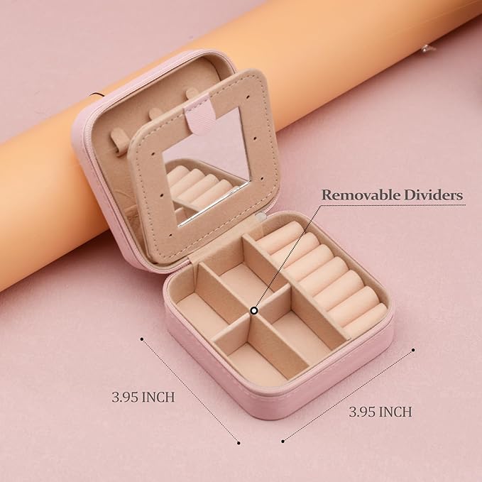 MODENGKONGJIAN Travel Jewelry Case for Women Fashion, Ring Necklace Earring Jewelry Holder Organizer Box, Small Portable Jewellery Storage, Initial Z