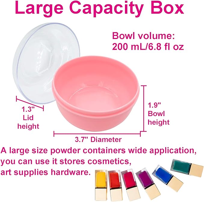 Storage Body Powder Container, Large 3.5" Fluffy Body After-Bath Powder Case, Baby Care Face/Body Villus Powder Puff Box, Makeup Cosmetic Talcum Powder Container with Hand Holder (LightCoral)