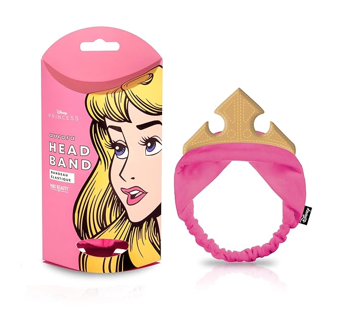 MAD Beauty Disney Princess Aurora Headband | Cruelty-Free Cosmetics |Use While Doing Make-Up, Applying Creams, Face Masks | Skincare Gifts for Women, Adults, and Kids