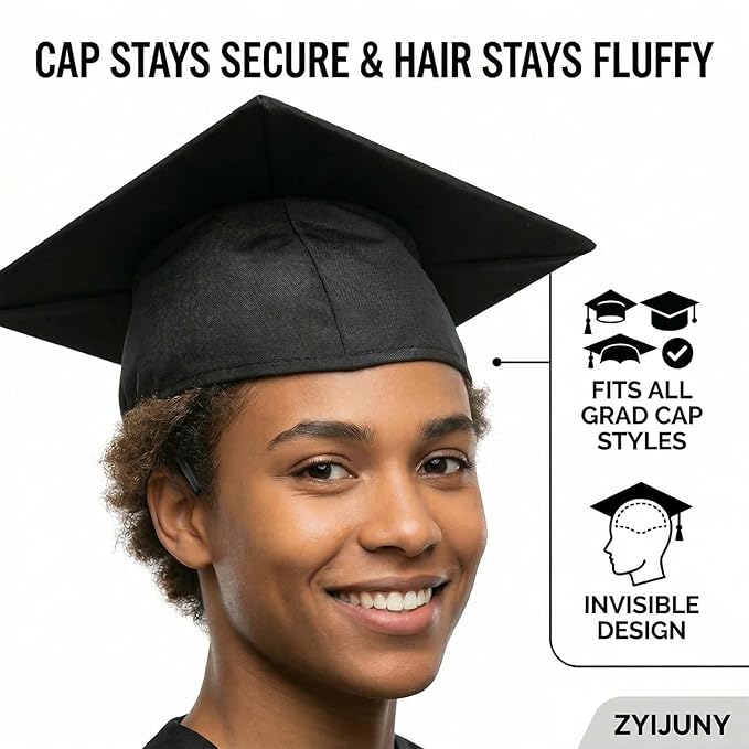 Graduation Cap Headband Secures Decorations Holder Grad Cap Headband Insert Hat Anti-Slip Accessories for Graduates Gift