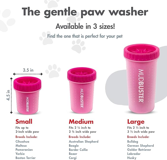 Dexas Dog Paw Cleaner, Small, Pink, Dog Accessories and Pet Supplies