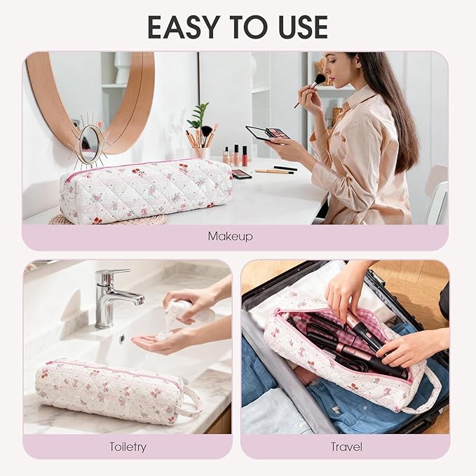 2PCS Portable Quilted Hair Tools Travel Bag for Curling Irons, Flat Irons, Hair Dryers & Styling Tools – Travel Case for Shark Airwrap, Revlon, Large Styling Tool Storage Case